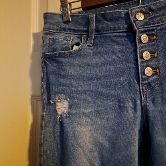 Old navy Rockstar super Skinny button fly distressed Jeans size 6 - Picture 3 of 10